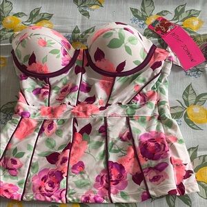 BETSY JOHNSON SWIM Top - Pink and Purple